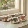 Resim Rosea Bone 6Lı Çay Fincan Seti
