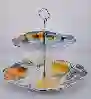 Resim LEMONS SERIE 2 LAYER CAKE PLATE 20 CM 26 CM
