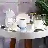 Resim Kosova New Bone China 6'lı Modern Kahve Fincan Seti