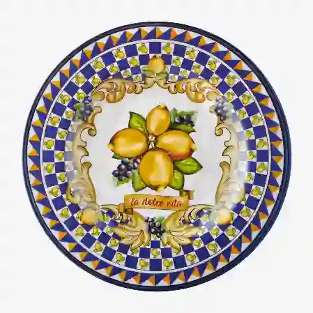 Resim Chiara Alessi Capri Kırmızı Limon Buketi Tabak 21,5cm &Chiara Alessi&