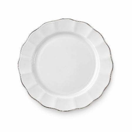 Resim Porland Wavy Pasta Tabağı Platin