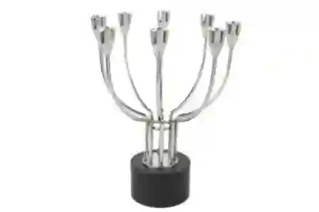 Resim Mikasa Moor Gümüş Siyah 8 Kollu Şamdan 30x29x38cm