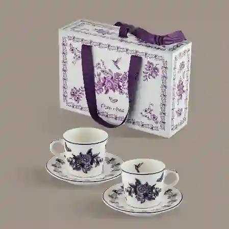 Resim Chiara Alessi Allure Mor Porselen Kahve Fincan Seti 120 Ml &Chiara Alessi&