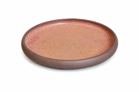 Resim Taş Serisi Bordo Pasta Tabağı 22Cm