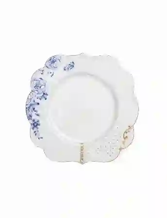 Resim Pip Studio Royal White Mavi Beyaz Porselen Kahvaltı Tabağı