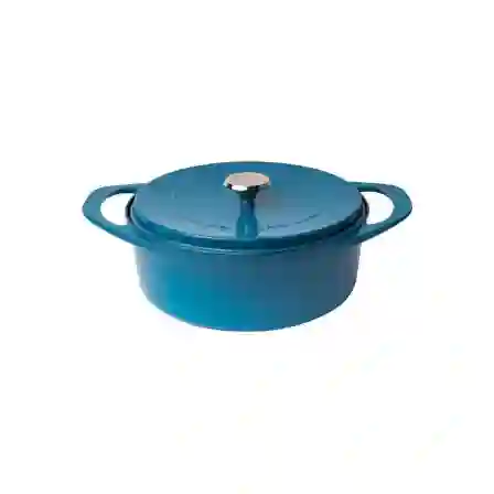 Resim Potart 28cm Yuvarlak Tencere Parlak Mavi