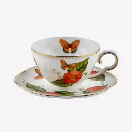 Resim Laura Turuncu 2li Türk Kahvesi Fincan Seti &Chiara Alessi&