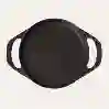 Resim Potart 22 cm Yuvarlak Sahan Mat Siyah