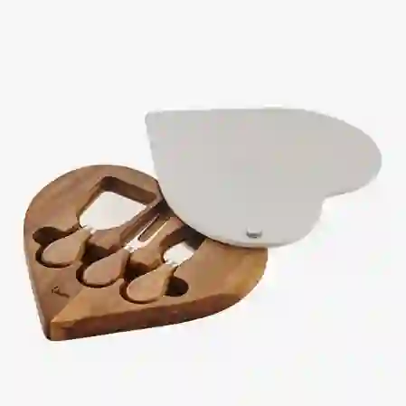 Resim Chiara Alessi Acacia Elegance Kahverengi Ahşap Peynir Sunum Tabağı  &Chiara Alessi&