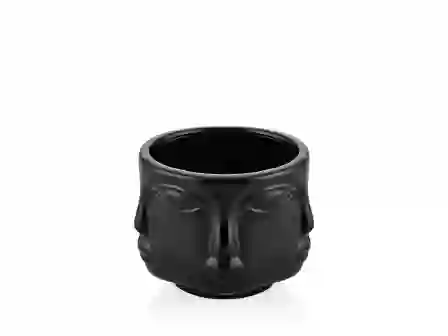 Resim HAVELKA SURATLI PARLAK SIYAH DEKORATIF KUCUK BOY 10X10X7.6 CM (64)