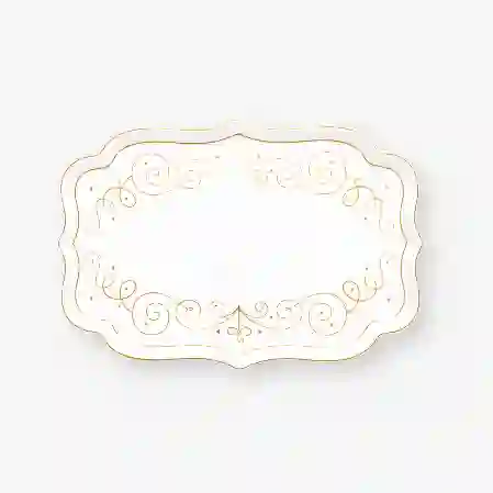 Resim Pip Studio Beyaz Porselen Tepsi 26 Cm Royal Gold White