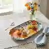 Resim Paısley Bone Oval Tabak 37Cm