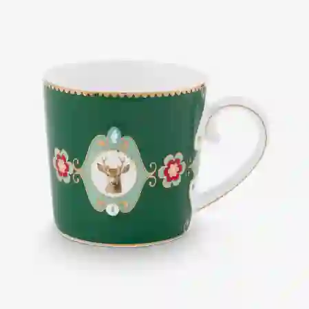 Resim Pip Studio Love Birds Geyikli Yeşil Küçük Mug 150 ml