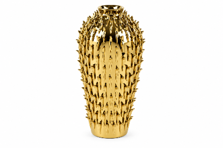 Resim Mikasa Moor Gold Tırtıklı Vazo 18x18x35cm