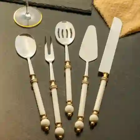 Resim Roy King 5 parça servis seti gold