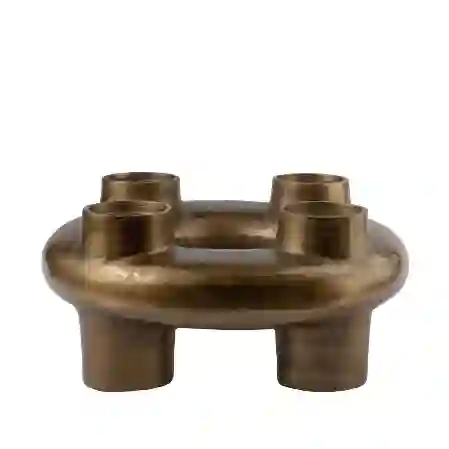 Resim Antik Gold 4lü Mumluk 36x17cm