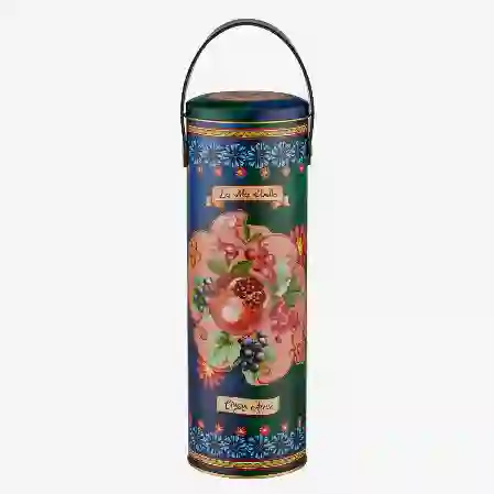 Resim Mavi Metal Saklama Kabı 32X10 Cm La Vita E Bella