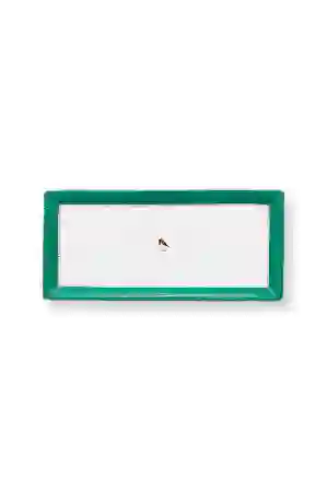 Resim Pip Studio Love Birds Yeşil Servis Tabaği 33.3x15.5cm