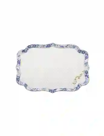 Resim Pip Studio Mavi Beyaz Porselen Tepsi 26Cm Royal