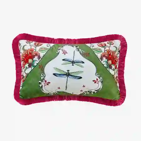 Resim ALLURE YUSUFÇUK DESENLİ KADİFE YASTIK 30*50 CM