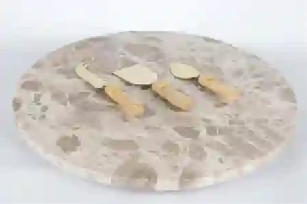 Resim Mikasa Moor Krem Gold Mermer Peynir Sunum Seti 41cm