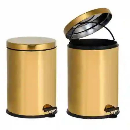 Resim Kosova Elit 3Lt Gold Çöp Kovası