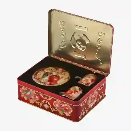 Resim Chiara Alessi Capri Kırmızı Porselen Kahve Fincan Seti 120 Ml