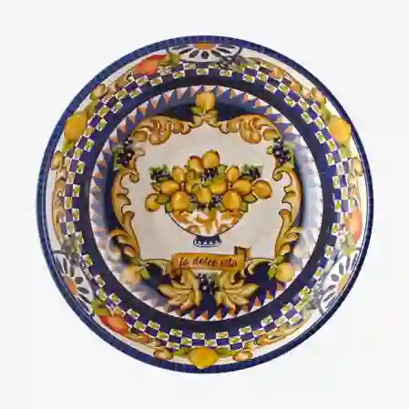 Resim Chiara Alessi Capri Mavi Vazo Desenli Kase 20cm