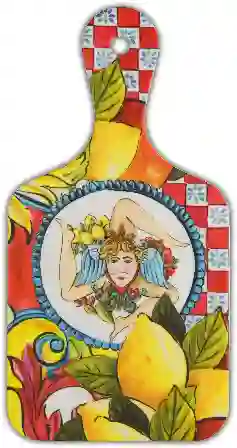 Resim TURUNCU BAROK KÜÇÜK KESME TAHTASI 12,5*25 CM