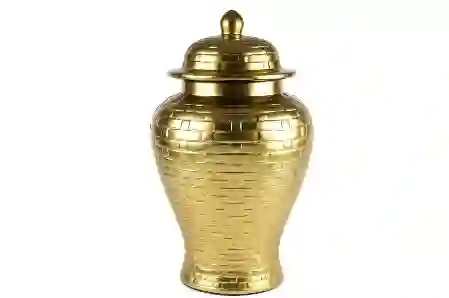 Resim Mikasa Moor Gold Hasır Desen Kapaklı Küp 30x50cm