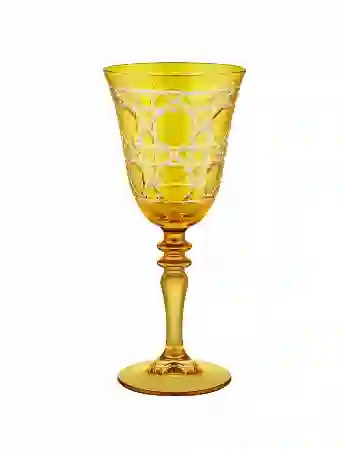 Resim Chiara Alessi Sarı Cam Kadeh 270ml Gloria Collection