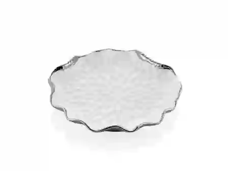 Resim CURVE BEYAZ SILVER PASTA TABAGI 20X20X2,5 CM (6)