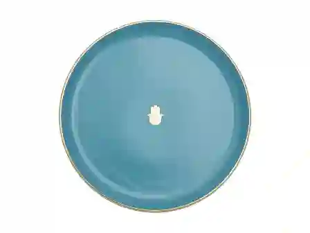Resim Porland Glamorous Turkuaz Düz Tabak 20Cm 04Ap021560