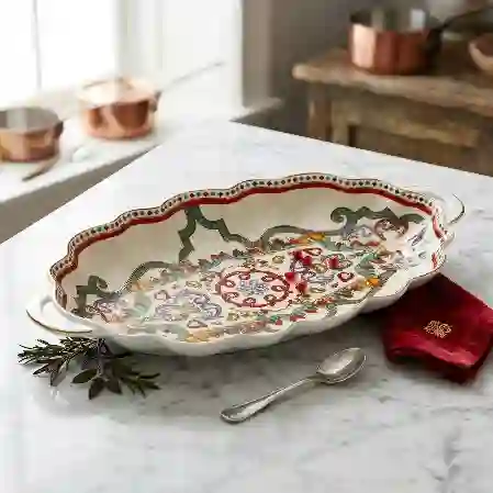 Resim VELORA BONE 27CM OVAL SERVİS TABAĞI