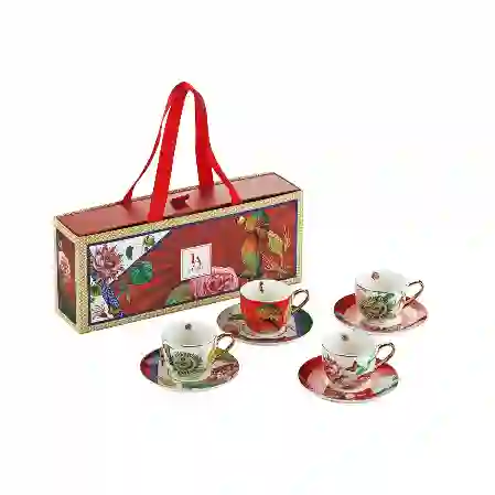Resim Lucky Art Lıorıne Bone 4Lu Kahve Fincanı Seti 90Cc