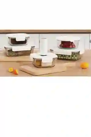 Resim Bigatti Senna 4'lü Vakumlu Saklama Kabı Seti - Krem