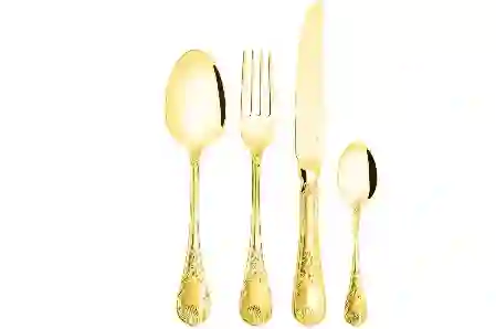 Resim Bugatti King Parlak Altın 24 Parça ÇKB Seti