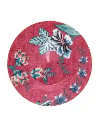 Resim Pip Studio Flower Festival Kırmızı Petit Four Tabağı 12cm