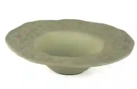 Resim Mat Yeşil Dekor Kase 31x7cm