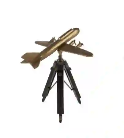 Resim Mikasa Moor Antik Gold Uçak Dekor Obje 56x45x69cm