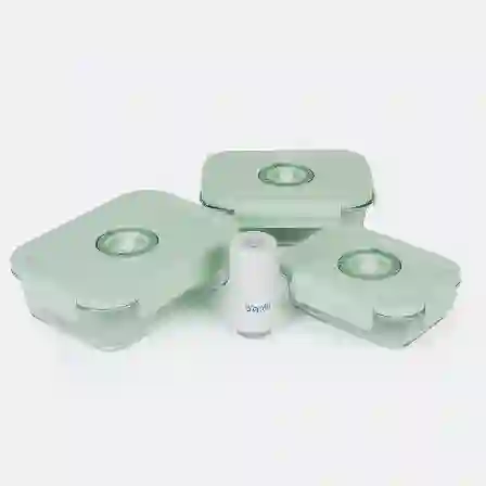 Resim Bigatti Senna 4'lü Vakumlu Saklama Kabı Seti - Yeşil