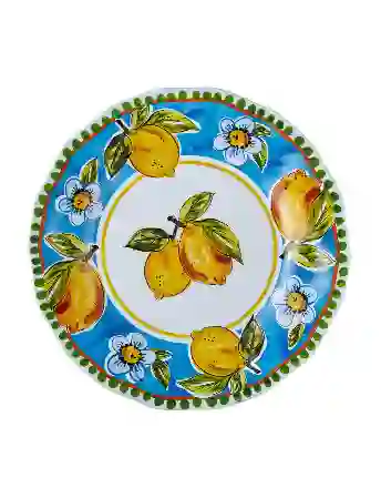 Resim Chiara Alessi Sorento Mavi - Beyaz Tabak 28cm &Chiara Alessi&