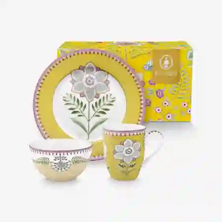 Resim Lily & Lotus Sarı 3 lü Kahvaltı Seti