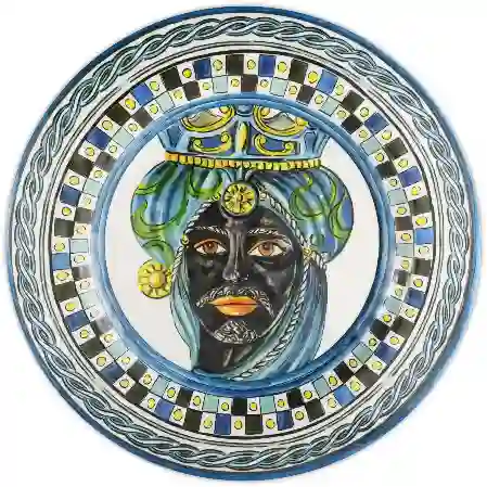 Resim MAVİ BAROK YEMEK TABAĞI 28 CM