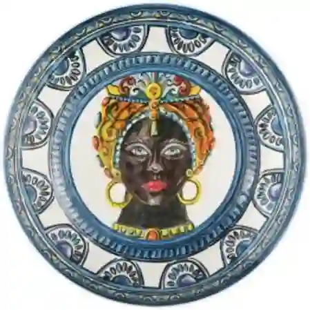 Resim MAVİ BAROK YEMEK TABAĞI 28 CM