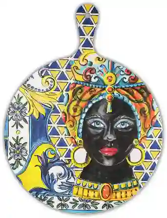 Resim MAVİ BAROK BÜYÜK KESME TAHTASI 31,5*41,8 CM