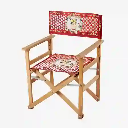 Resim Chiara Alessi Kırmızı Ahşap Bahçe Sandalyesi 87X54x48 Cm