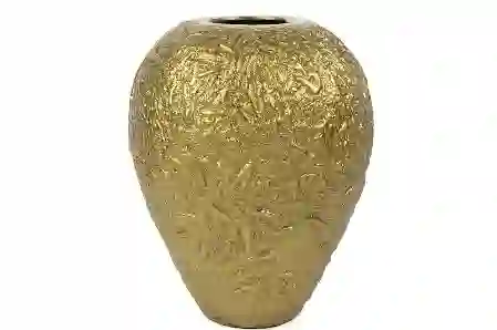 Resim Gold Kabartmalı Vazo 27x27x32cm