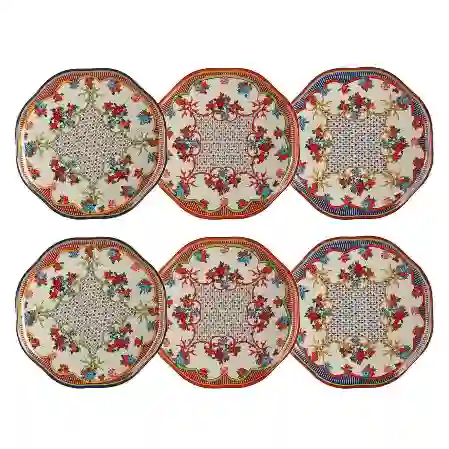 Resim Fıora Bone 27Cm 6Lı Tabak Setı