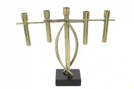 Resim Mikasa Moor Gold Siyah 5 Kollu Şamdan 39x11x31cm